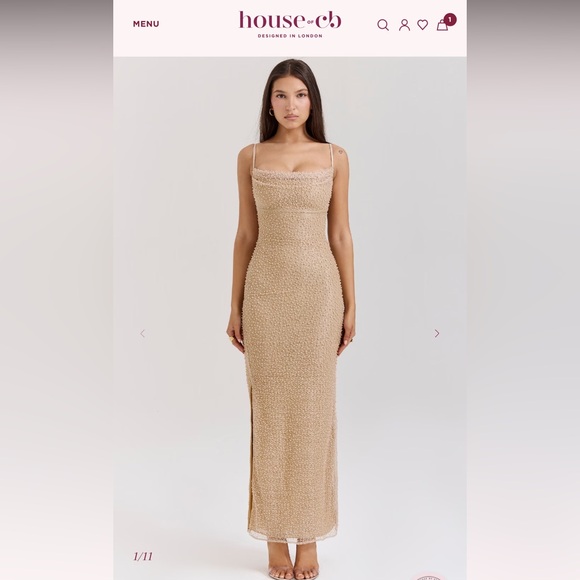 House of CB Dresses & Skirts - HOUSE OF CB-CALLA -Seapearl Embellished Maxi Dress